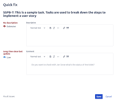 Agile Dashboard- fix me button