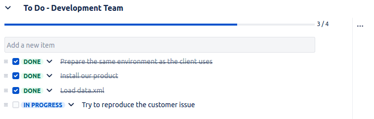 Multiple Checklists for Jira - Add a ToDo