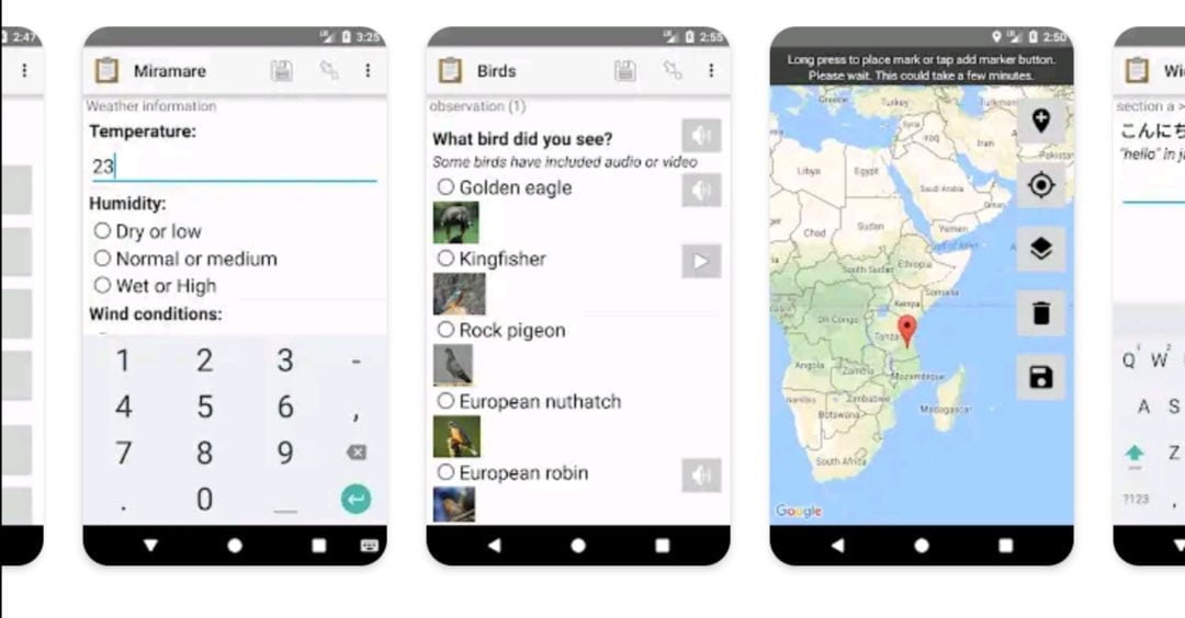 ODK Collect- screens