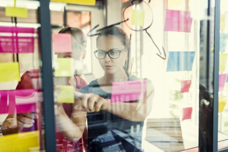 Girls with a scrum board