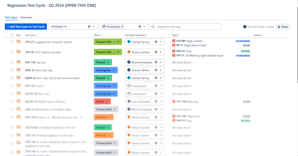 transparent testing in jira app