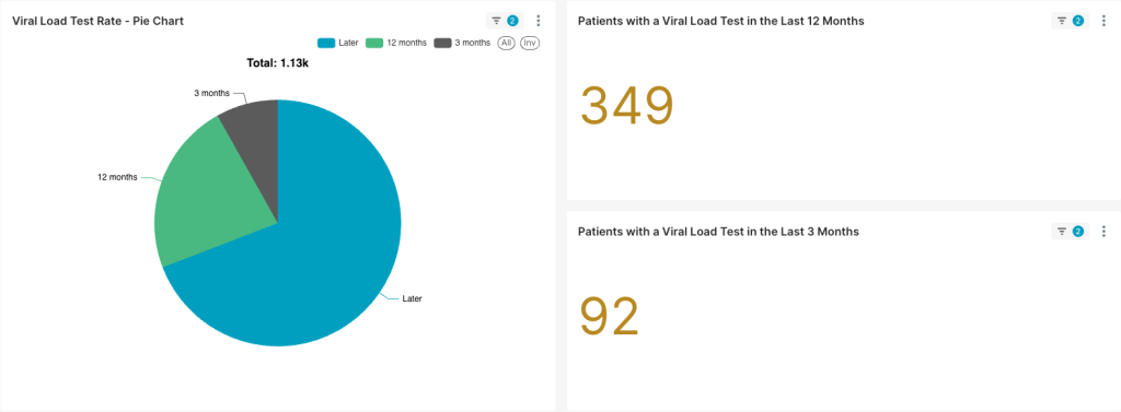 Example Pie chart of Viral Load Test Rate
